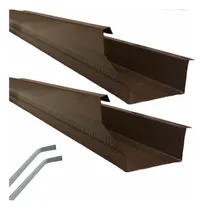 Comprar 3 Metros Calha Beiral C\u002F Pintura Eletrost. Marrom E Suportes