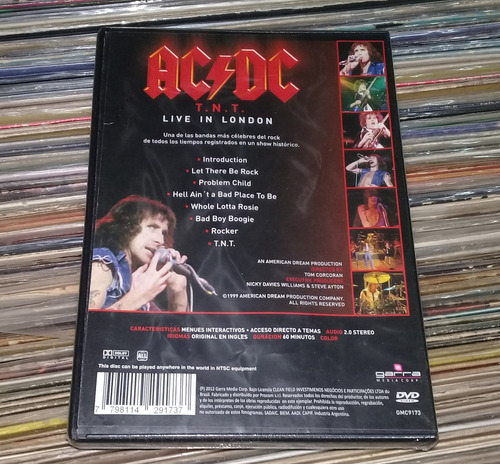 Ac Dc T.n.t Live In London Dvd Sellado Argentino / Kktus