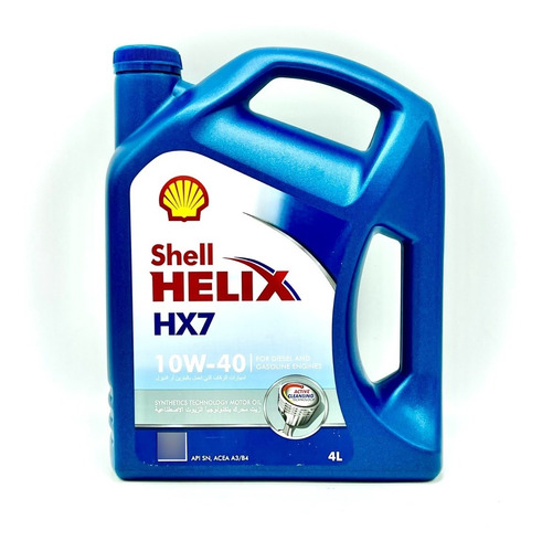 Aceite Motor Shell Sintético Helix Hx7 10w-40 Sn 4 Litros