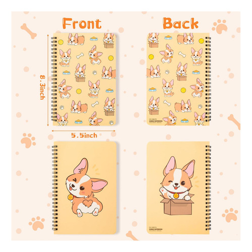 Juego De Cuadernos Y Papelería Xqumoi Corgi Sticky Note A5
