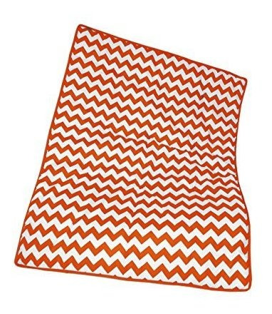 Edredón De Cuna Chevron De Ropa De Cama Para Muñecas, Naranj