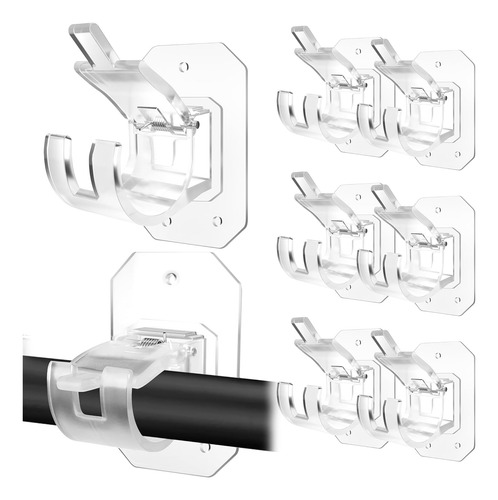 8 Pcs Soportes Para Barras De Cortina Mejorados Sin Taladro,