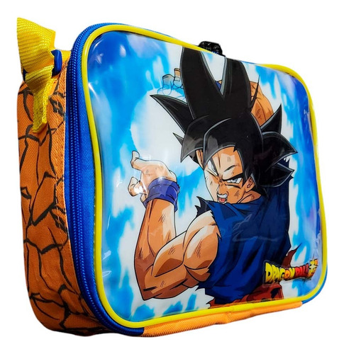 Lonchera Escolar Dragon Ball Goku Ultrainstinto Kamehame Dbs Color Naranja