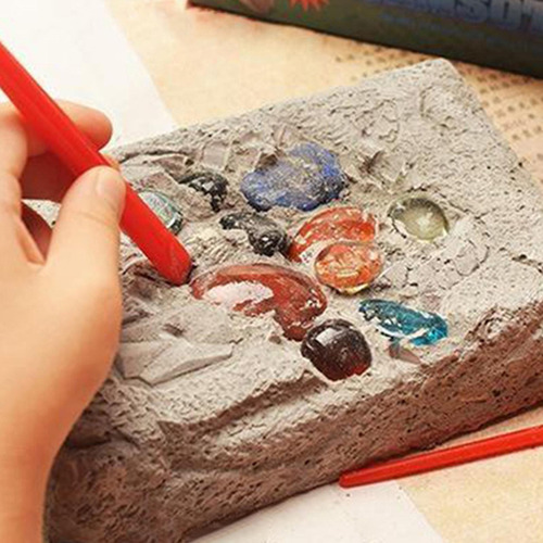 Kit De Escavação De Pedras Preciosas Com 17 Gemas - Kits