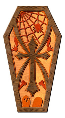 Vector Corte Láser Día De Muertos Y Halloween Ataúdes V1