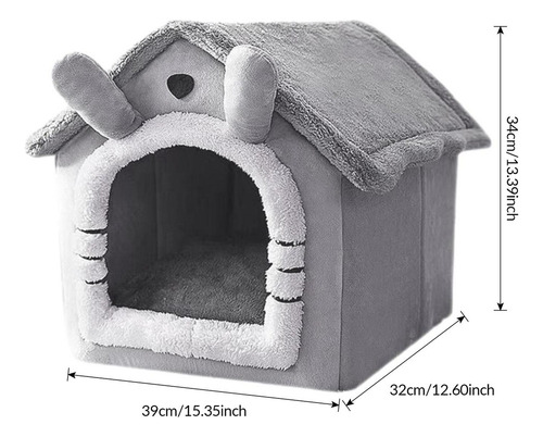 X Casa De Perro Plegable Invierno Cálido Perro Villa Dormir