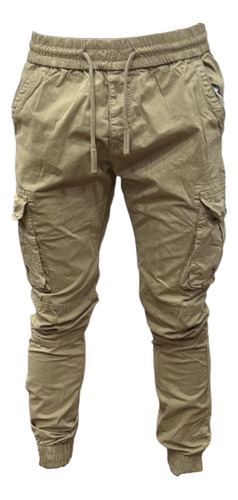 Pantalon Cargo Jogger Dama Gabardina Elastizada Liviano