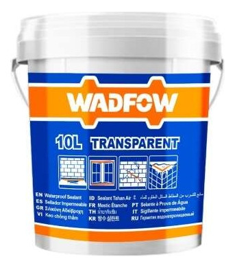 Sellador 10lt Transparente Resistente Al Agua Wadfow Wgq3t10