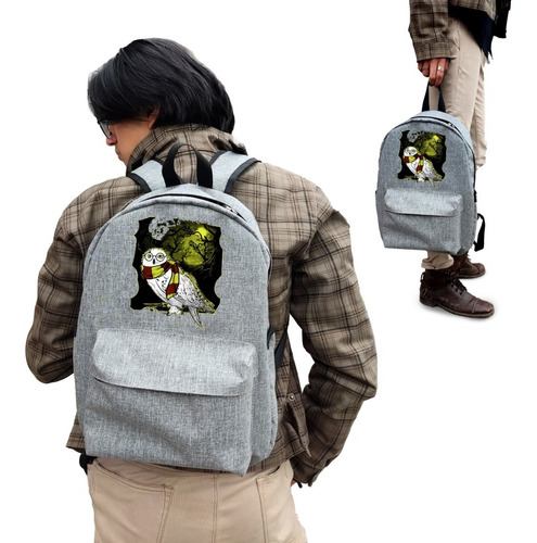 Mochila Gris De Harry Potter Original 