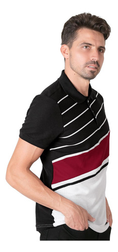 Playera Moda Polo Hombre Negro Stfashion 71604800