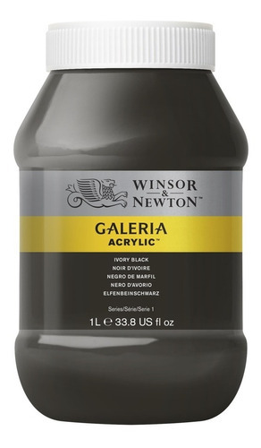 Tinta Acrílica Galeria Winsor & Newton 1 Litro Ivory Black