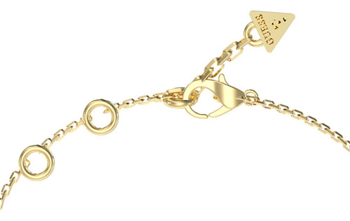 Pulsera Guess Beloved Corazon Dorado Rojo Mujer Diámetro 9 Cm Largo 18 Cm
