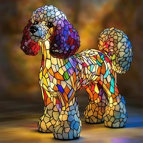 Lámpara Led De Mesa Luz Nocturna Temática Perros Para Mesill