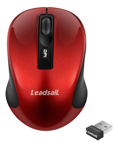 Mouse Leadsail 2.4 G, Portátil Usb Rojo