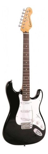 Guitarra eléctrica Encore E6 de madera maciza gloss black brillante con diapasón de palo de rosa