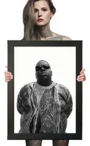 Comprar Quadro Hip Hop Rap Notorious Big Foto Poster Moldurado A2