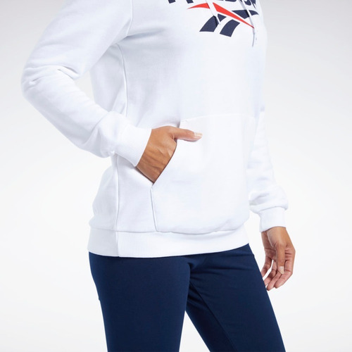 Imagen 5 de 7 de Polerón Mujer Reebok Con Capucha Algodón Classics Vector