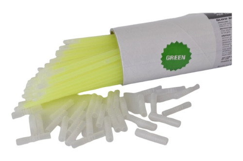 100 Pulseras Premium Glow Cyalume Neon Color Verde 12 Hrs