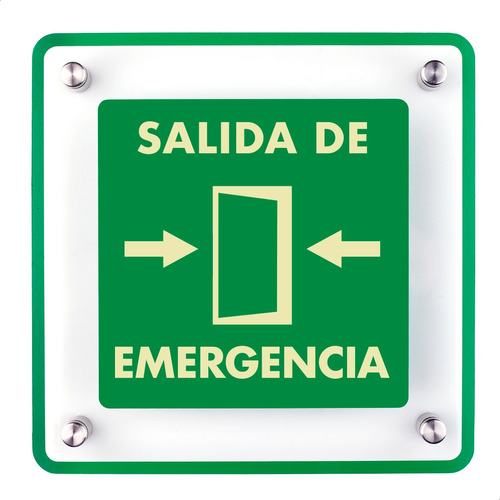 Letrero De Acrílico Salida De Emergencia