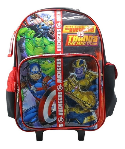 Mochila Con Carro Avengers Vengadores Sp589 Original 18''