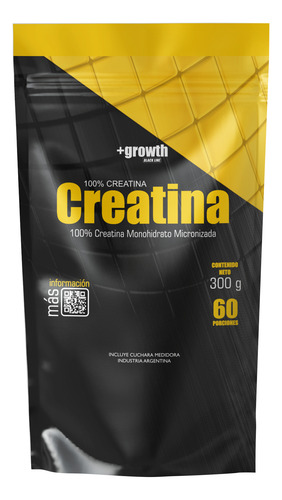 Suplemento Deportivo +growth Creatina Microlizada 300g