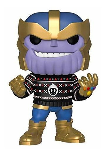 Funko Pop! Marvel: Vacaciones - Thanos Con Suéter Feo,