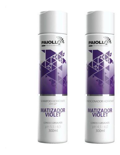  Kit Shampoo E Condicionador Matizador Violet 300ml Paiolla
