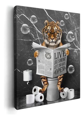 Kasluolo Tiger Decoración De Baño Arte De Pared Divertido Ti