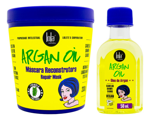 Lola Argan Oil Kit Reconstructor Mascara + Serum Reparador 