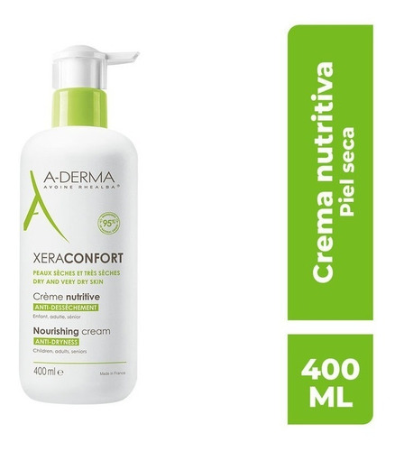 A-derma Xera-mega Confort Crema Hidratante Piel Seca 400ml Tipo De Envase Pote