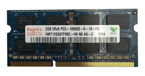 Memoria Ram Laptop Hynix 2gb 2rx8 Pc3-10600s-9-10-f2 