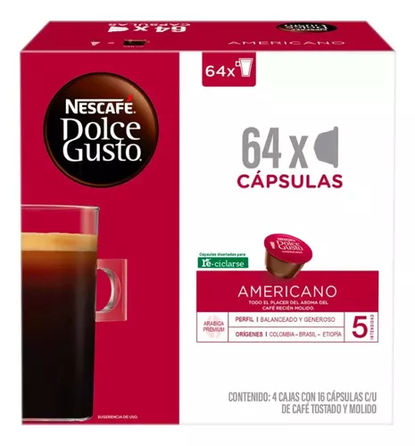 4 Cajas x16 Capsulas Dolce Gusto + Descalcificador