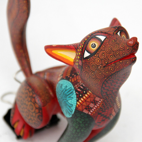Alebrije, Coyote Grande De Madera Tallada, Aripo