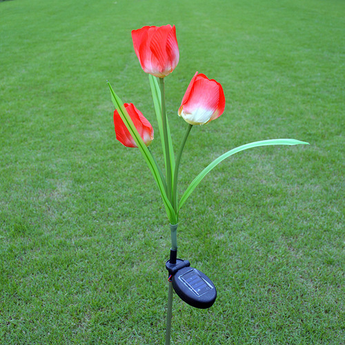 Solar Garden, 3 Ramas, Impermeable, Diseño De Flores Para Ex