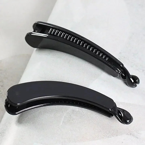 Clip De Plátano Redondo Negro De 11cm Estilo Coreano