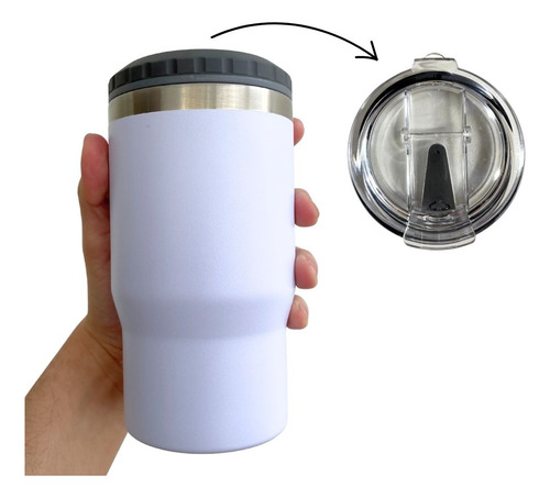 Termo Acero Inoxidable Porta-latas 355 Ml Doble Pared