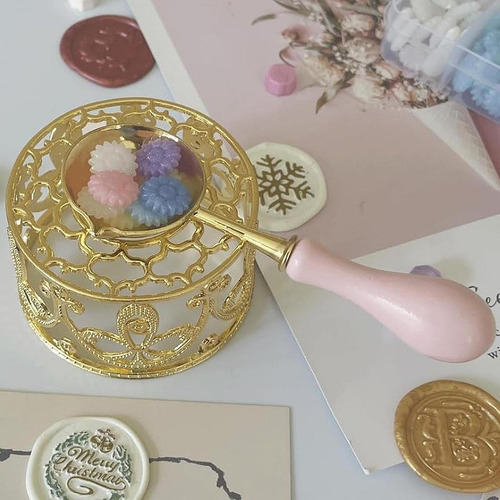 Kit De Sello De Cera Kit De Sello De Sello Craft Diy Con Oro