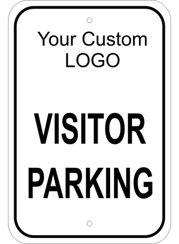 Visitante Parking Sign W Logo Customized 12  X 18   Signs 2