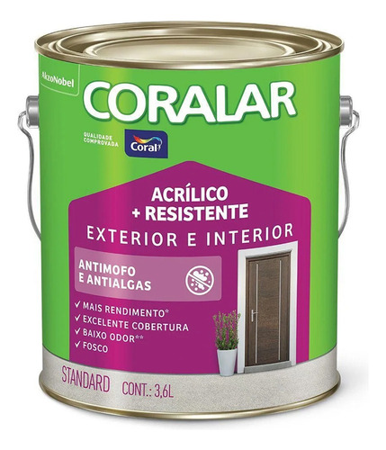 Tinta Parede Externa Coralar Duo Coral - Verde Limão 3,6lts