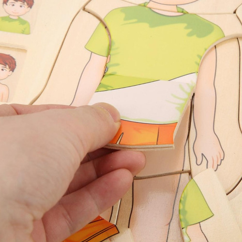 Estructura De Reconocimiento De Cuerpo Humano De Rompecabeza