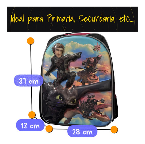 Mochila Cómo Entrenar A Tu Dragón Chimuelo Y Hipo Primaria