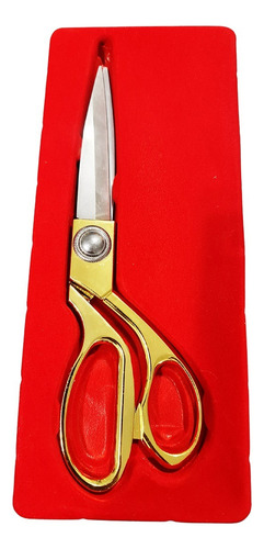 1 Tesoura Alfaiate Profissional Tecido Aço Inox Grande Cor Dourado