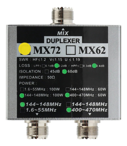 Duplexer Diplexer  Mx72  Vhf Uhf 