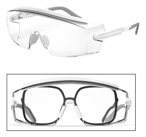 Gafas De Seguridad Sobre Anteojos Transparentes Antivaho