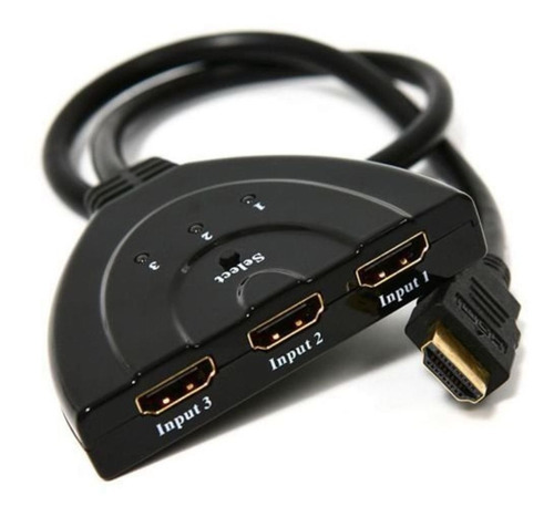 Hub Switch Hdmi 1x3 Com Rabicho