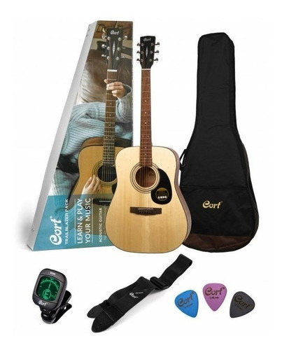 Pack Guitarra Acústica Cort Cap 810 Op Jumbo Con Accesorios
