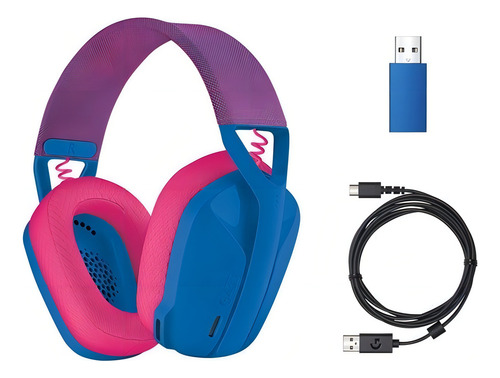 Headset Gamer Sem Fio Logitech G435 LIGHTSPEED - Azul