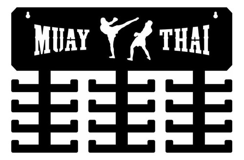 Porta Medalhas Lutador Muay Thai Artes Marciais 24 Suportes
