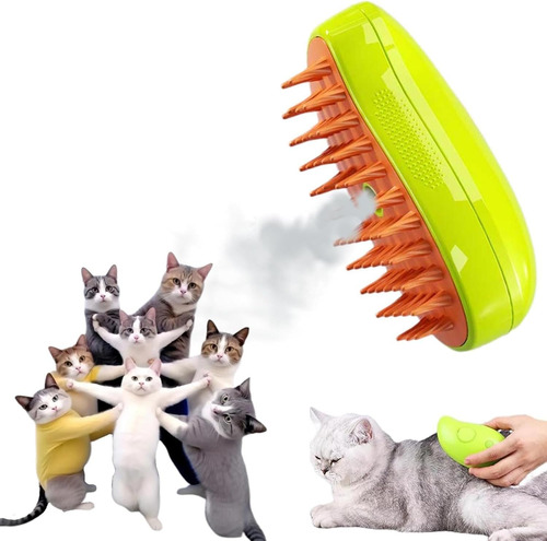 Cepillo De Pelo De Gato Con Vapor Recargable 3 En 1, Regalo