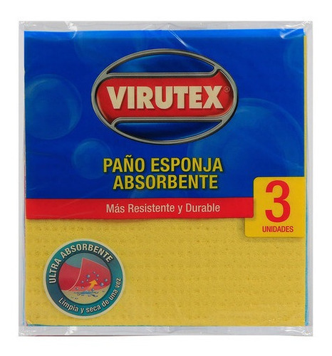 Paño Esponja X3 Ultra Absorbente   Virutex